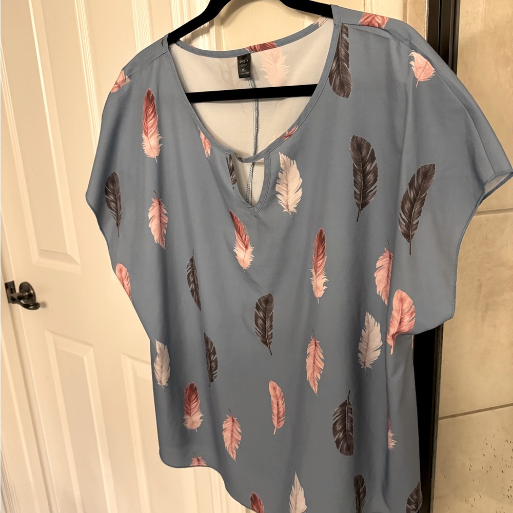 SHEIN feather top